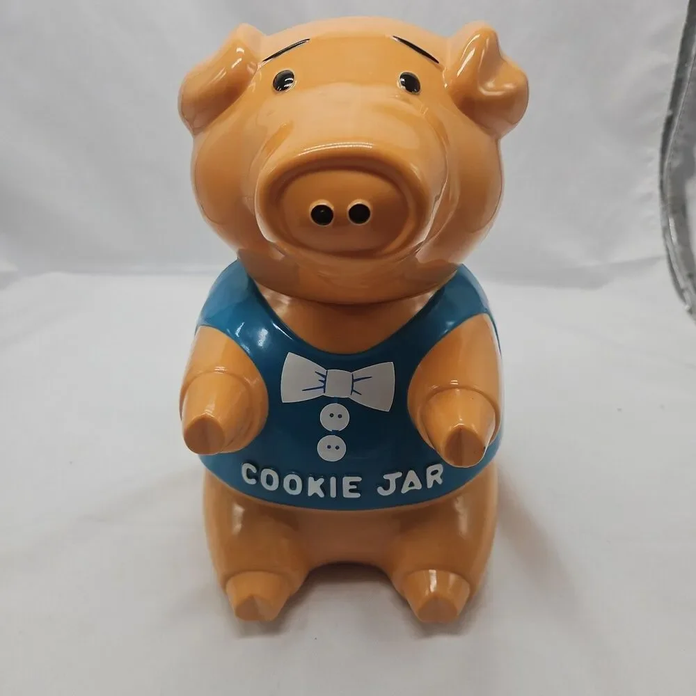 Vintage 1990 Fun Damental Too Oinking Pig Cookie Jar